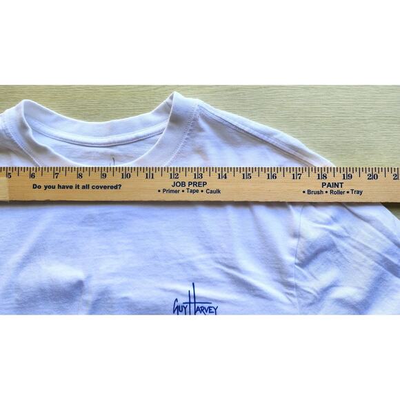 T-SHIRT-GUY HARVEY-MEN'S-White-Large Back Graphic-Florida Theme-Size LARGE - Picture 10 of 14